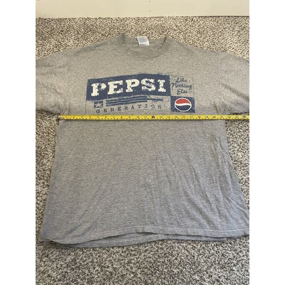 Vintage Pepsi Generation T Shirt Mens XL Gray Soda Y2K Crew Neck Made In USA - Picture 6 of 7